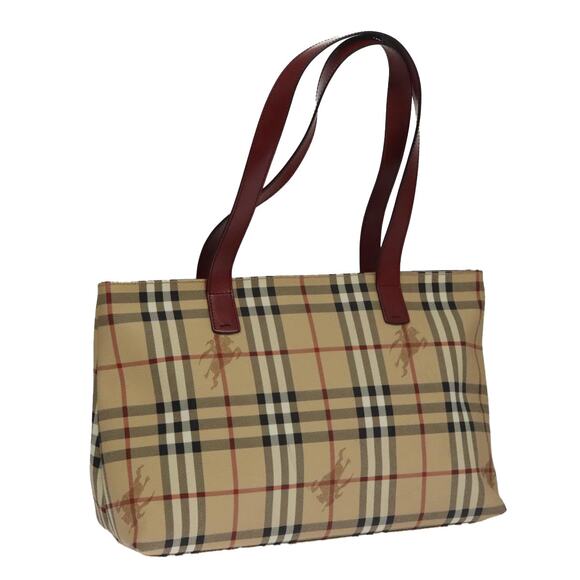 Burberry Nova Check Tote Bag Pvc Beige - Picture 1 of 16